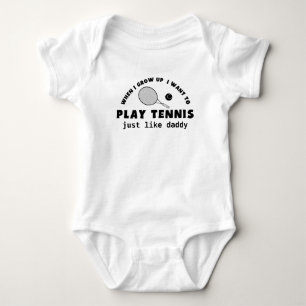 Tennis Player Säugling   Niedlich Tennis Fan Baby Strampler