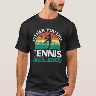 Tennis Player Single verdoppeln Racquetsportschlau T-Shirt