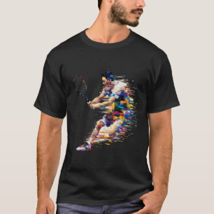 Tennis Player Sport Game Champion Art T-Shirt