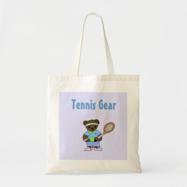 Tennis Playing Bear Tragetasche (Vorne)