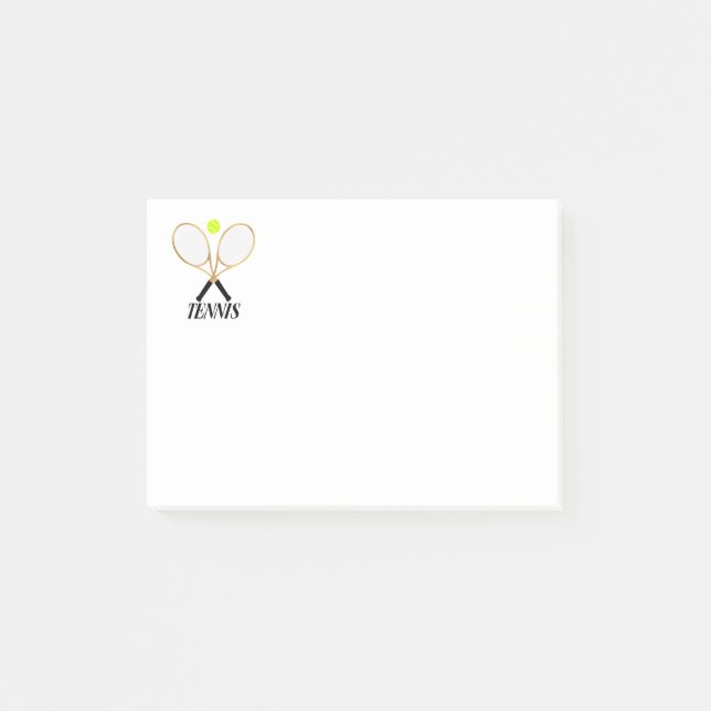 Tennis Post-it Klebezettel (Vorderseite)