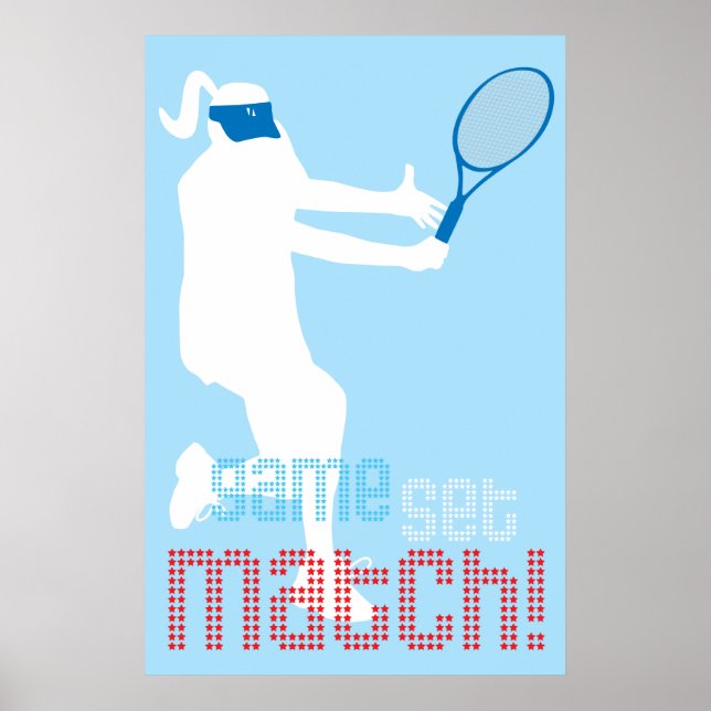 Tennis Poster - Game Set Match! (Vorne)