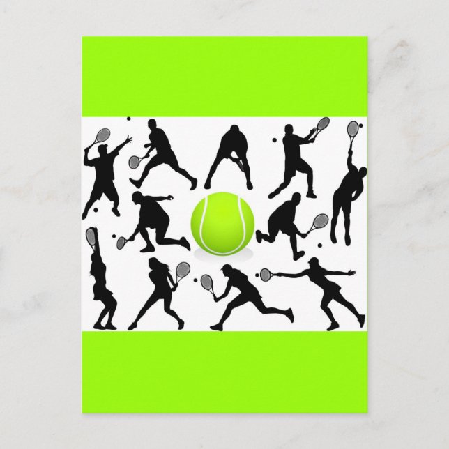 Tennis Postkarte (Vorderseite)