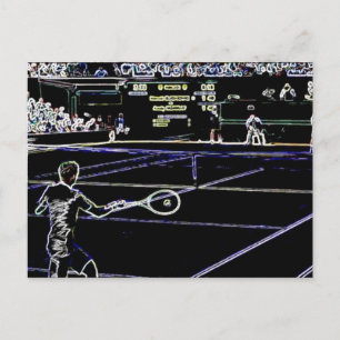 Tennis Postkarte