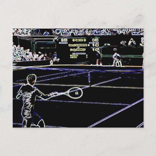 Tennis Postkarte (Vorderseite)