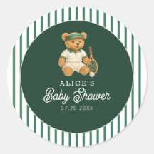 Tennis Preppy Bear Baby Dusche