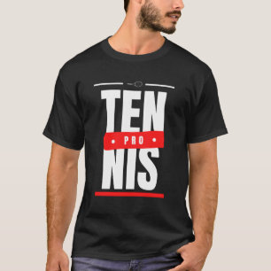 Tennis Pro Moderner, farbenfroher Typografy Coach  T-Shirt