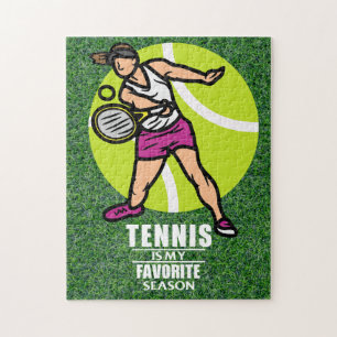 Tennis Puzzles avec un dicton drôle pour joueur