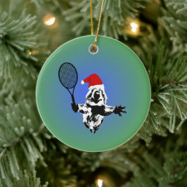 Tennis Quokka Weihnachtsdekoration Keramik Ornament