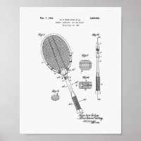 Tennis Racket 1925 Weißbuch zum Thema Patentkunst