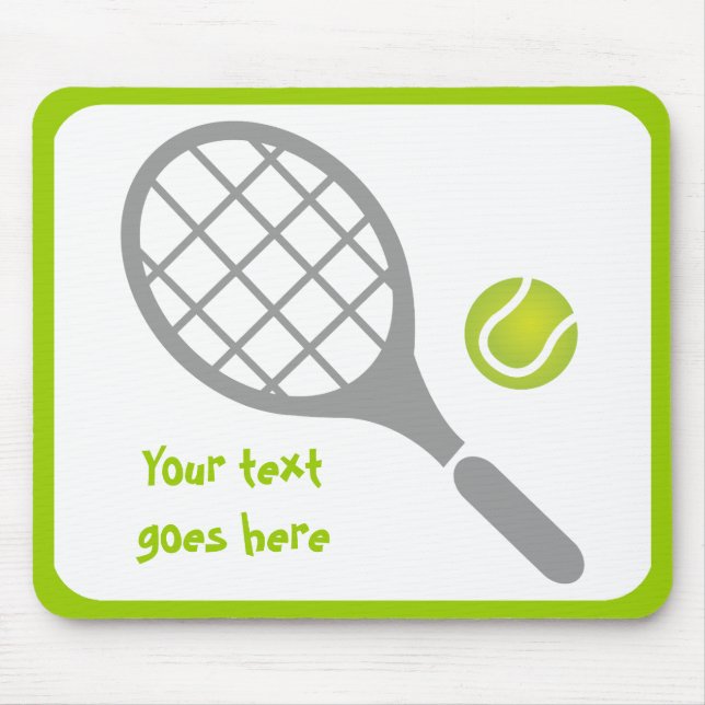 Tennis racket and ball custom mousepad (Vorne)