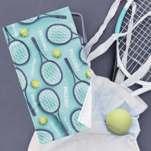 Tennis Racket Ball & Kids Girls Nom Motif mignonne