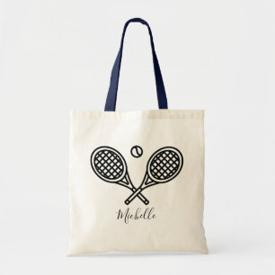 Tennis Racket - Ihr Name Tragetasche