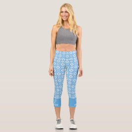 Tennis-Racket-Logo, Winter-Schneeflocke, eigener T Capri Leggings