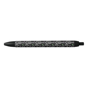 Tennis Racket Pattern Black Kugelschreiber