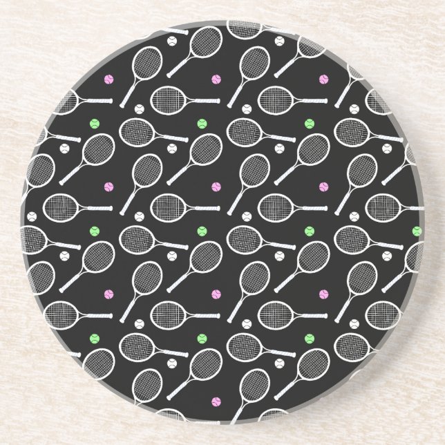 Tennis Racket Pattern  Getränkeuntersetzer (Vorne)