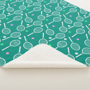 Tennis Racket Pattern Green Sherpadecke