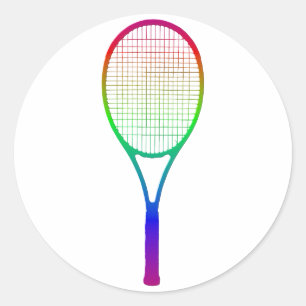 Tennis Racket Runder Aufkleber