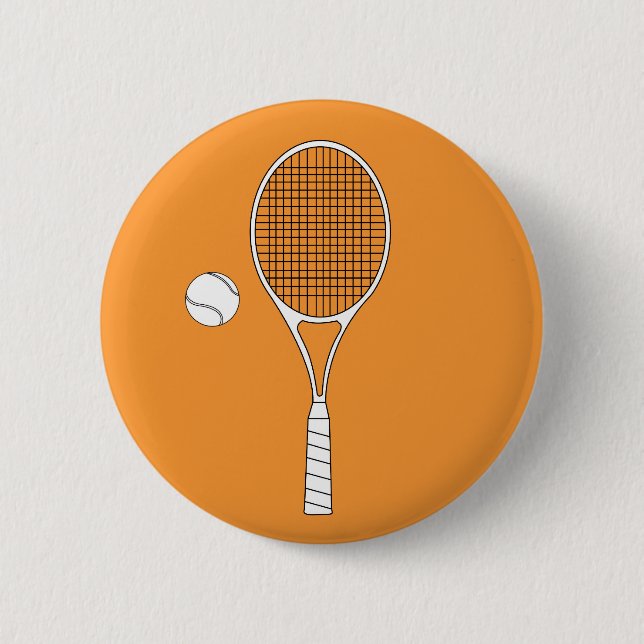 Tennis Racket und Ball Button Abzeichen (Vorderseite)