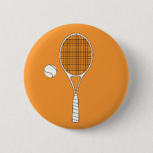 Tennis Racket und Ball Button Abzeichen