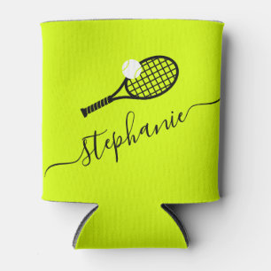 Tennis-Racket und Ball-Player-Name Personalisiert Dosenkühler