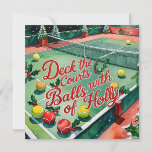 Tennis Racket Weihnachten Thema