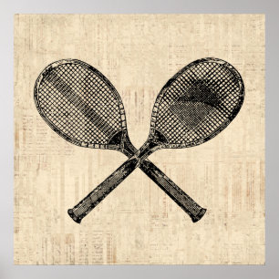 Tennis Rackets Antillen Tennis Racquet Skript-Arti Poster