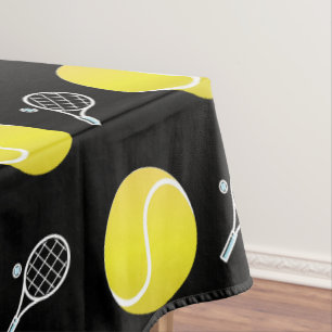 Tennis Rackets Balls Pattern Trainer Geschenk Tischdecke