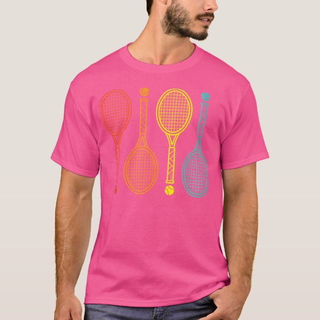 Tennis Rackets Balls T-Shirt (Vorderseite)