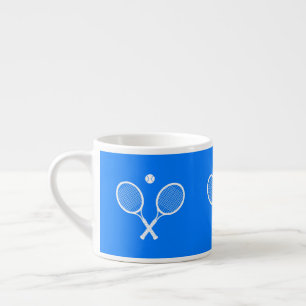 Tennis Rackets Blue Hintergrund Espressotasse
