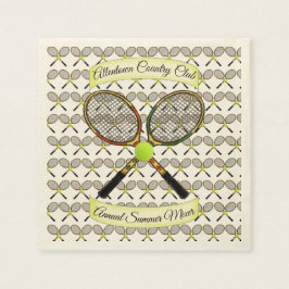Tennis Rackets Napkins Serviette