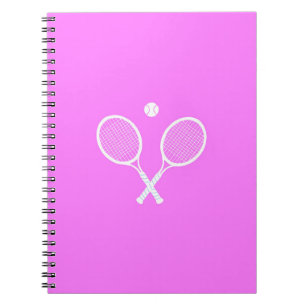 Tennis-Rackets und Ball-Party rosa Notizblock
