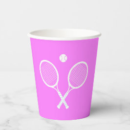 Tennis-Rackets und Ball-Party rosa Pappbecher
