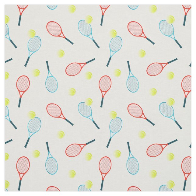 Tennis-Rackets und Balls-Muster Stoff (Muster)