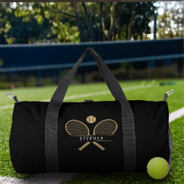 Tennis-Rackets und Individuelle Name Duffle Bag
