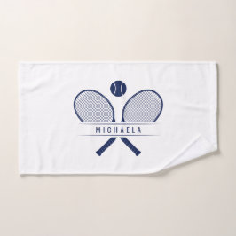 Tennis-Rackets und Namenssport Handtuch