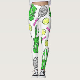 Tennis Racquet Bag Balls Preppy Leggings