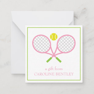 Tennis Racquets Personalisierte Geschenkkarten Mitteilungskarte