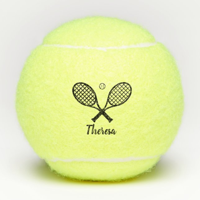 Tennis-Racquets und Ball (Vorderseite)
