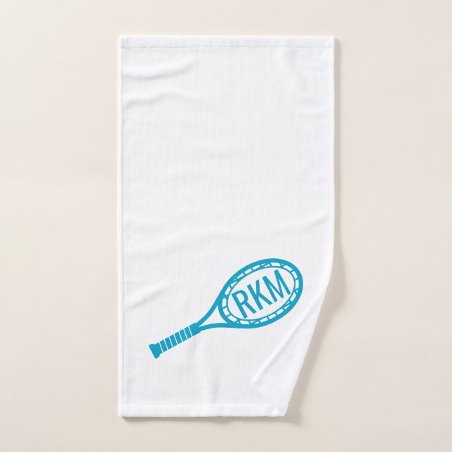 Tennis Raquette Monogramme (Serviette à main)