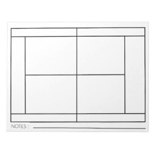 Tennis Record Notepad Notizblock