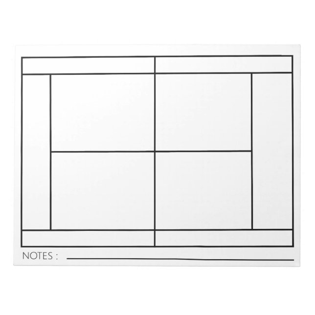 Tennis Record Notepad Notizblock (Vorderseite)