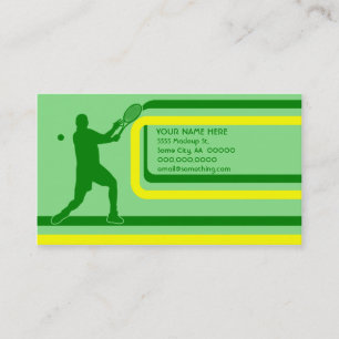 Tennis: Retro Art: Visitenkarte