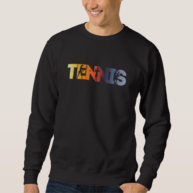 Tennis Retro Vintag Letters Liebe Sweatshirt (Vorderseite)
