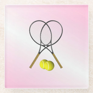 Tennis Rosa Sport Glasuntersetzer