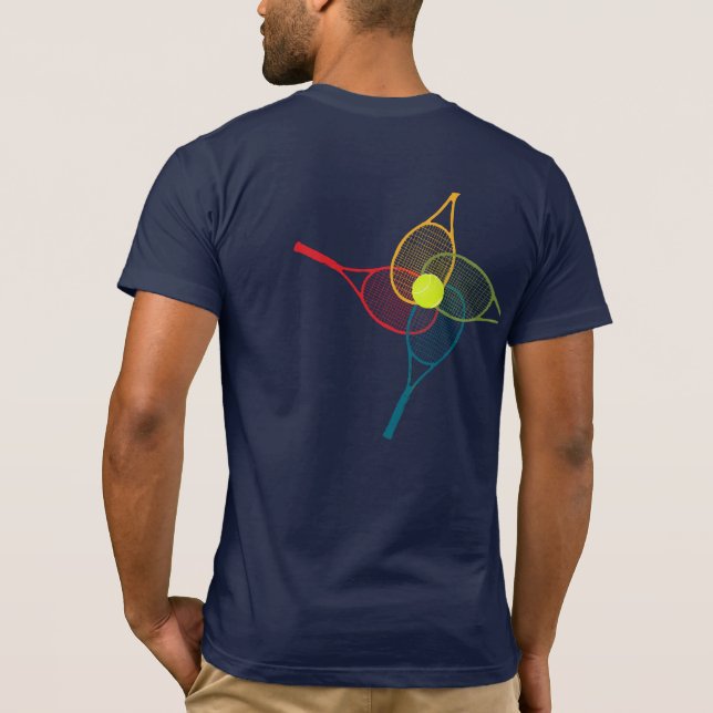 Tennis Rrackets T-Shirt (Rückseite)