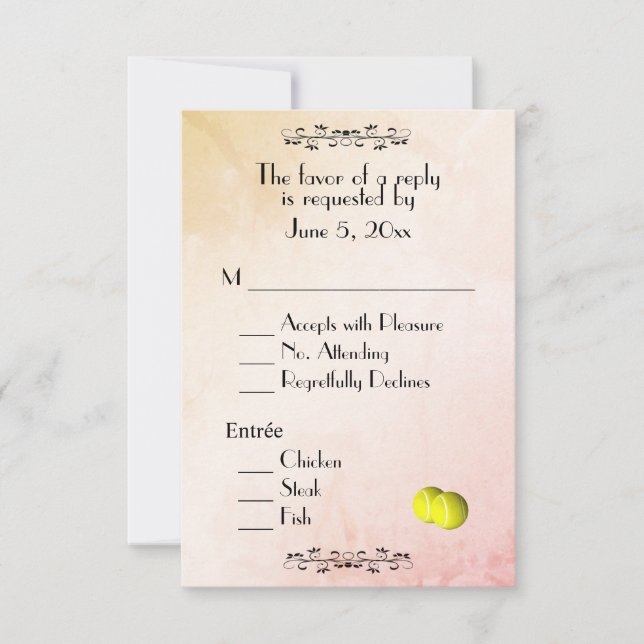 Tennis RSVP avec choix de menu (Devant)