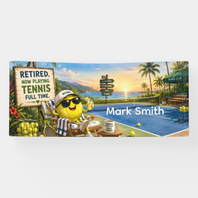 Tennis-Ruhestand  Banner (Horizontal)