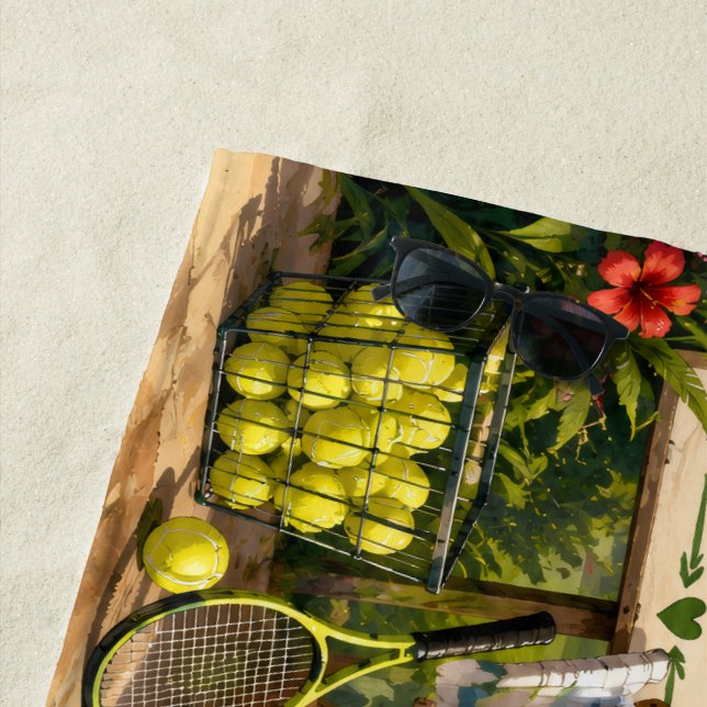 Tennis-Ruhestand  Strandtuch (Beispiel)