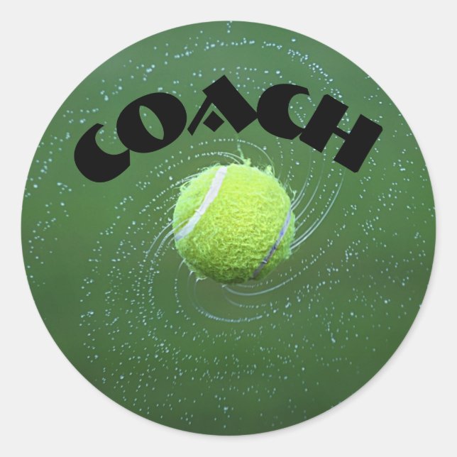 Tennis Runder Aufkleber (Vorderseite)